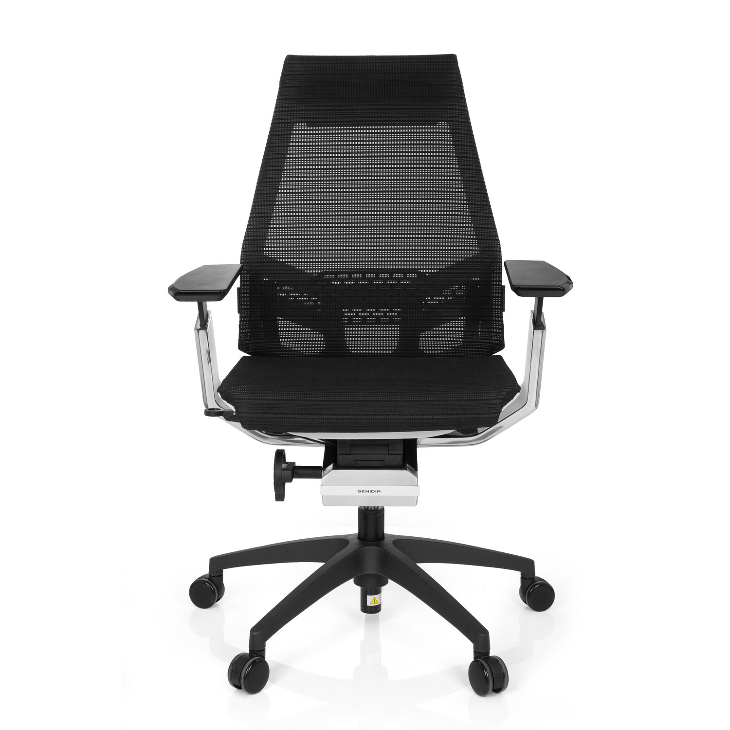 Hjh Office Bürostuhl Drehstuhl Stuhl Genidia Smart White Netz Schwarz Chrom 80 B-Ware - 4251084661205