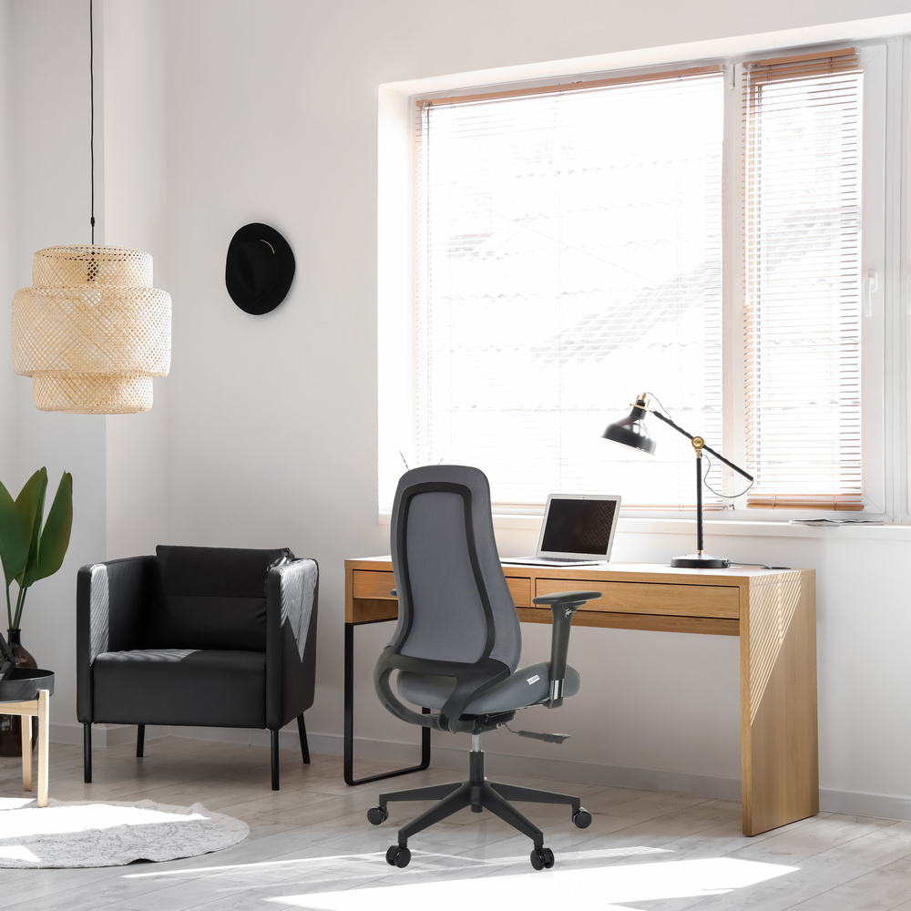 Hjh Office Bürostuhl Drehstuhl Henfield B Grau Höhenverstellbar Armlehnen B-Ware - 4064323045076