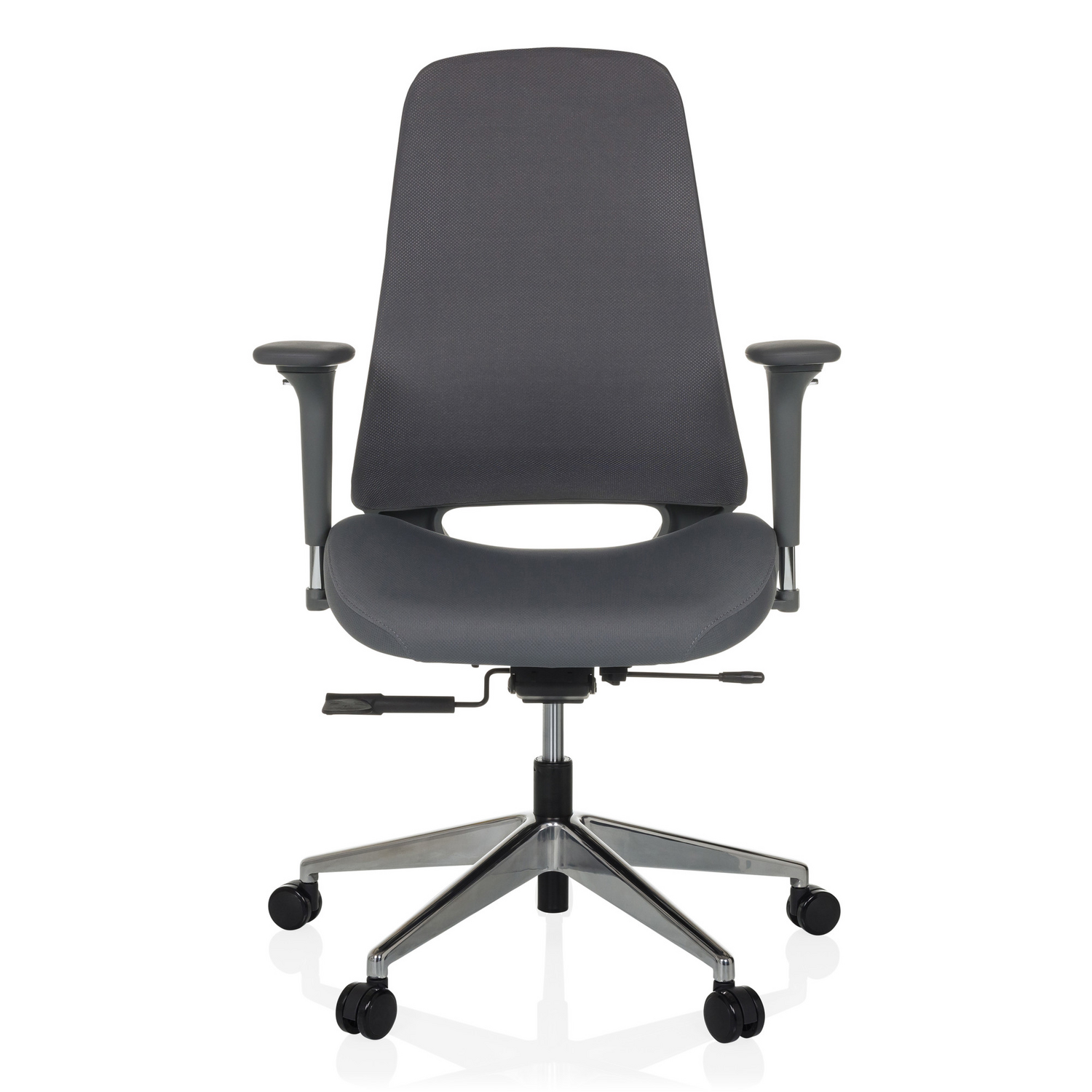 B-Ware Hjh Office Bürostuhl Drehstuhl Schreibtischstuhl Henfield G Stoff Grau Armlehnen - 4064323045038