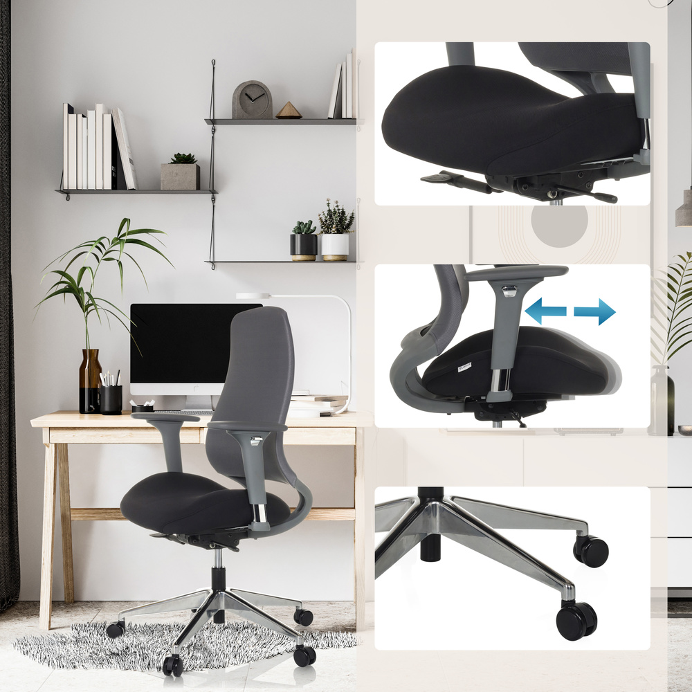 B-Ware Hjh Office Bürostuhl Drehstuhl Henfield G Rückenlehne Sitztiefenverstellung  - 4064323045052