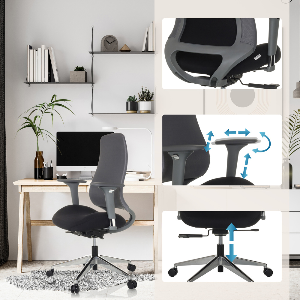 B-Ware Hjh Office Bürostuhl Drehstuhl Henfield G Rückenlehne Sitztiefenverstellung  - 4064323045052