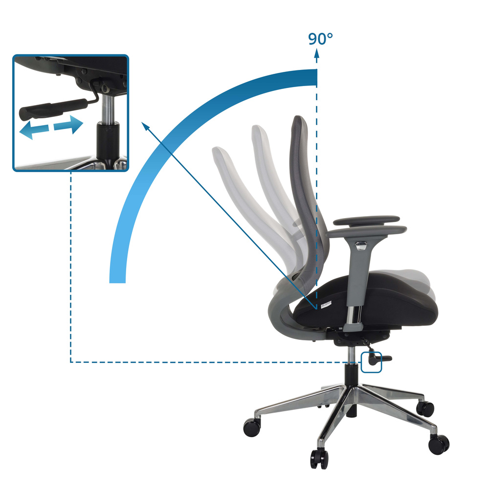 B-Ware Hjh Office Bürostuhl Drehstuhl Henfield G Rückenlehne Sitztiefenverstellung  - 4064323045052