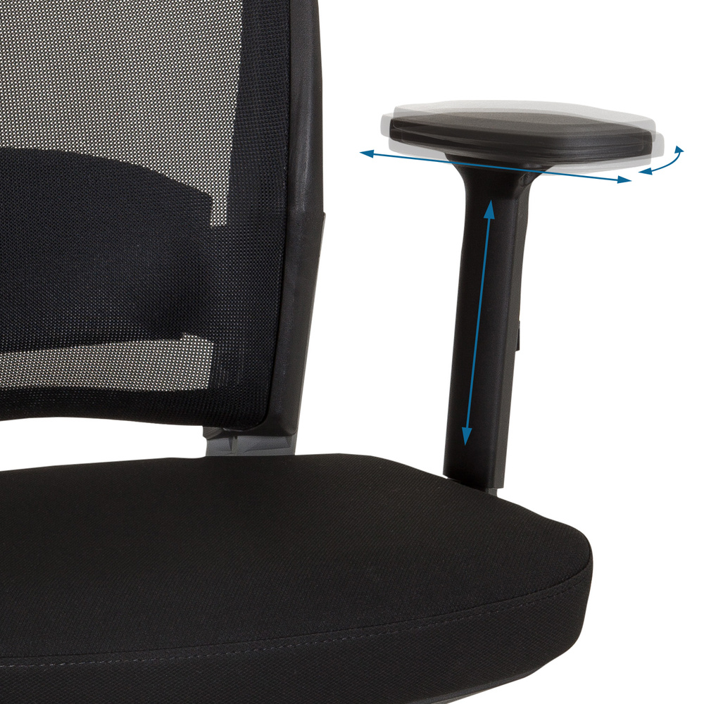 Hjh Office Bürostuhl Drehstuhl Stuhl Ikast I Netzstoff Stoff Schwarz Ergonomisch B-Ware - 4251084696702
