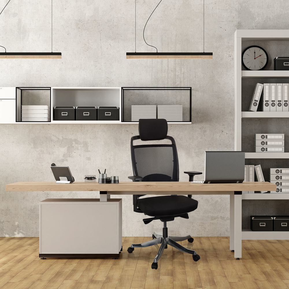 Hjh Office Bürostuhl Drehstuhl Stuhl Ikast I Netzstoff Stoff Schwarz Ergonomisch B-Ware - 4251084696702
