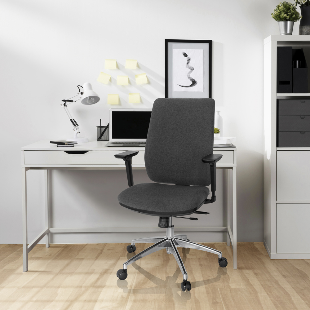 Hjh Office Bürostuhl Drehstuhl Stuhl Integrio I Stoff Dunkelgrau Armlehnen B-Ware - 4064323000181