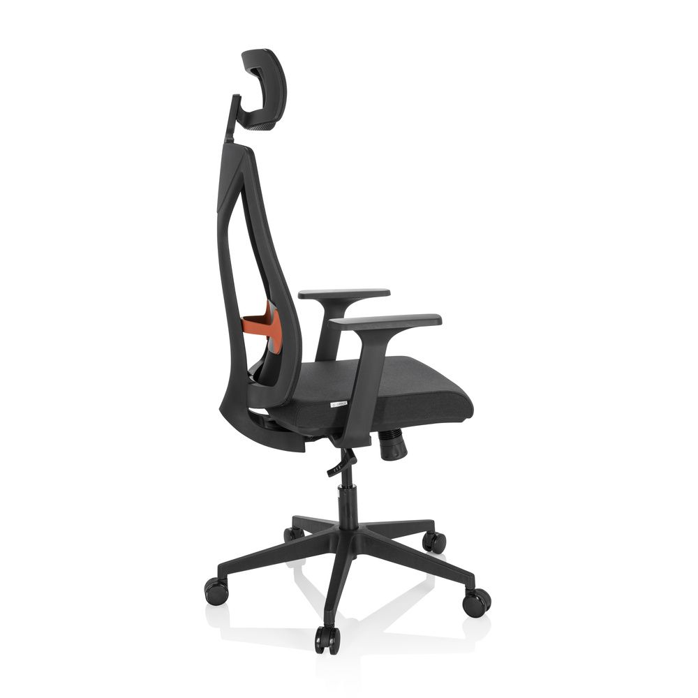 hjh OFFICE Bürostuhl Drehstuhl KODIAK Stoff Netzstoff schwarz Schreibtisch - 4064323014737