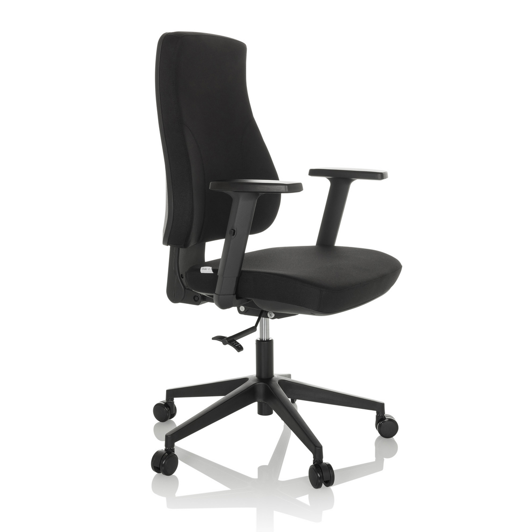 Hjh Office Bürostuhl Drehstuhl Mathes Stoff Schwarz Höhenverstellbare Armlehnen B-Ware - 4251084676599