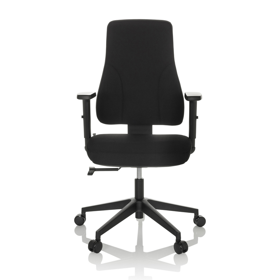 Hjh Office Bürostuhl Drehstuhl Mathes Stoff Schwarz Höhenverstellbare Armlehnen B-Ware - 4251084676599