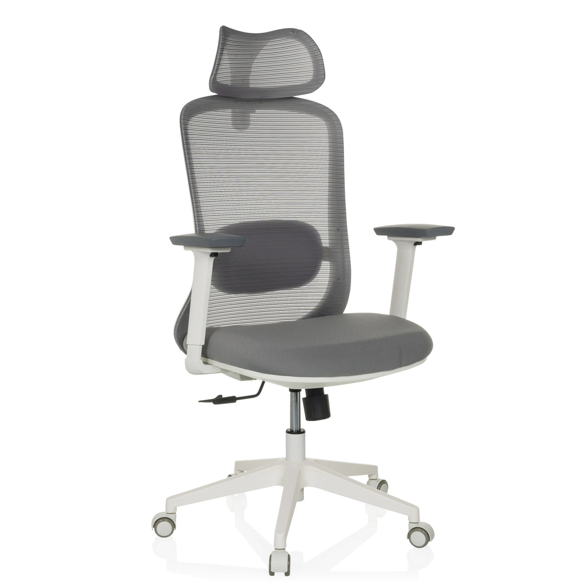 hjh OFFICE Bürostuhl Drehstuhl MIKEO G Sitz Stoff Rücken Netzstoff grau Stuhl - 4064323038795