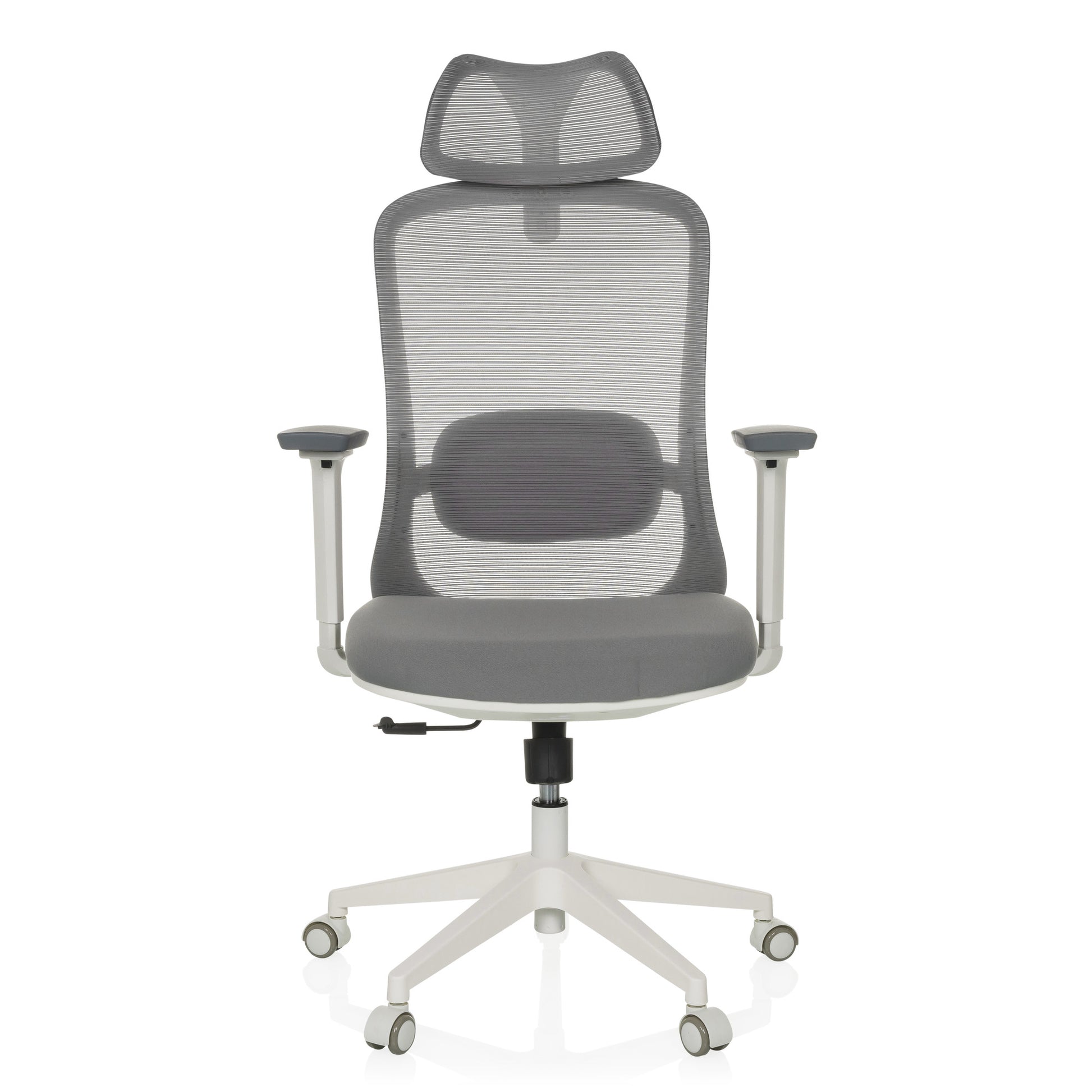 hjh OFFICE Bürostuhl Drehstuhl MIKEO G Sitz Stoff Rücken Netzstoff grau Stuhl - 4064323038795
