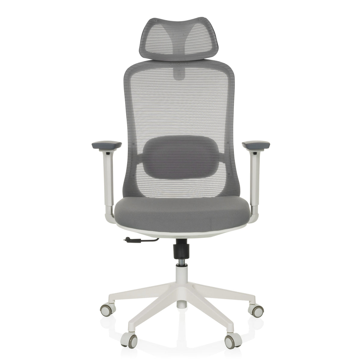 hjh OFFICE Bürostuhl Drehstuhl MIKEO G Sitz Stoff Rücken Netzstoff grau Stuhl - 4064323038795