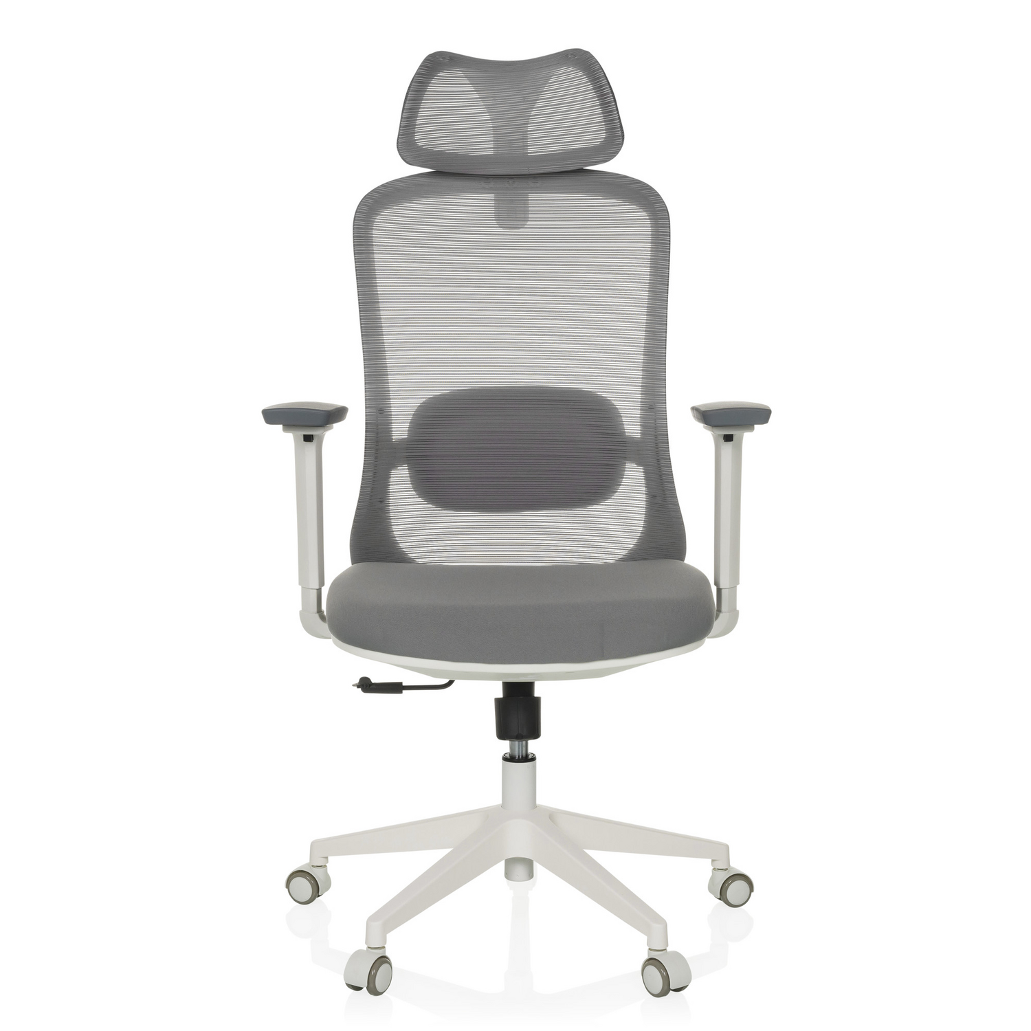 B-Ware Hjh Office Bürostuhl Drehstuhl Mikeo G Sitz Stoff Rücken Netzstoff Grau Stuhl - 4064323038795