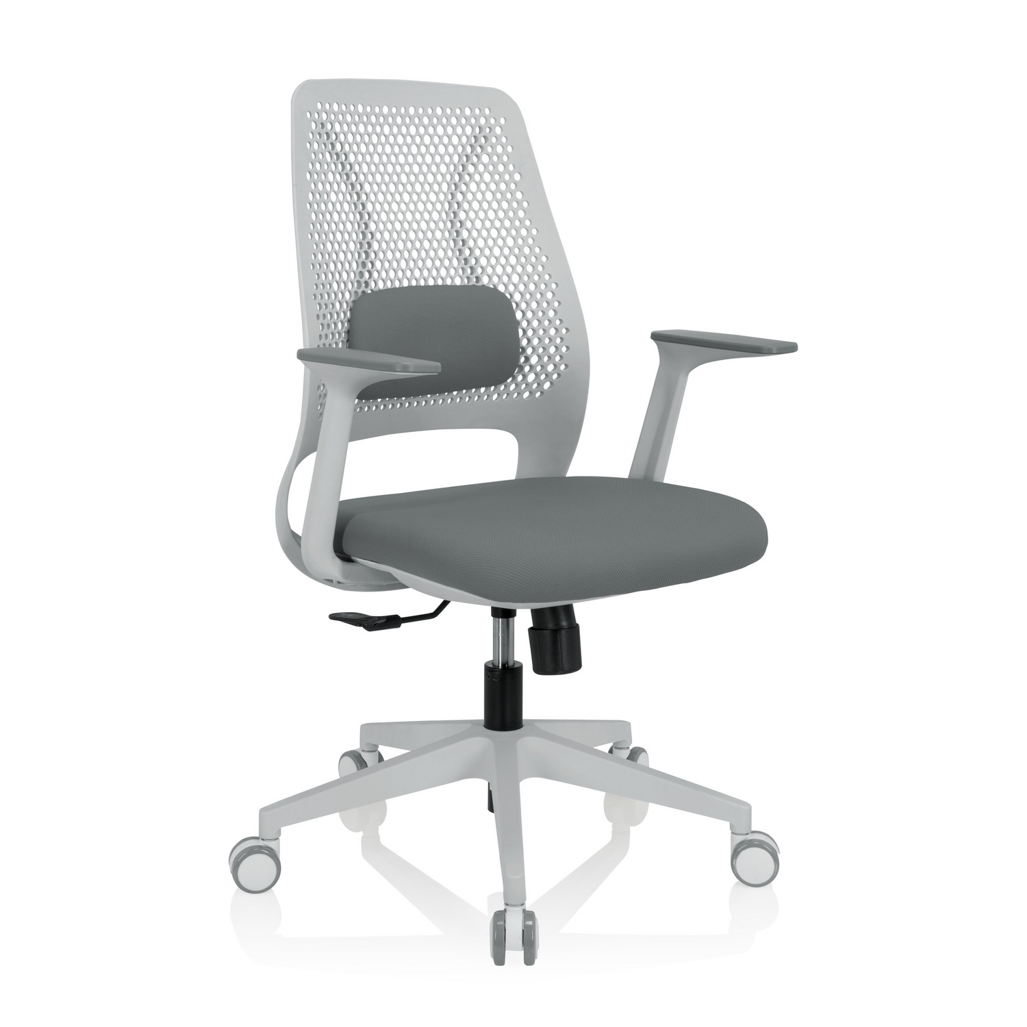 Hjh Office Bürostuhl Stuhl Drehstuhl Parferio W Stoff Grau Höhenverstellbar B-Ware - 4064323023258