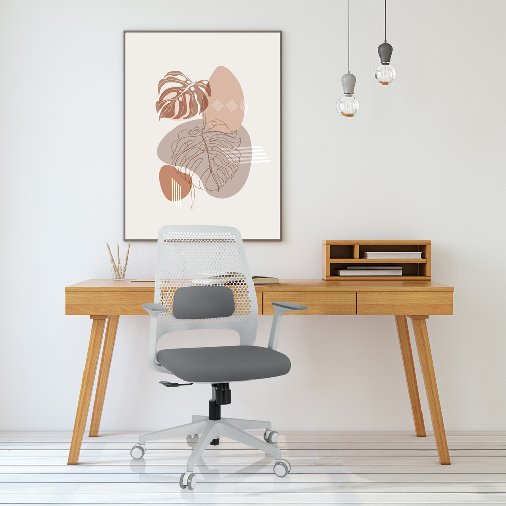 Hjh Office Bürostuhl Stuhl Drehstuhl Parferio W Stoff Grau Höhenverstellbar B-Ware - 4064323023258