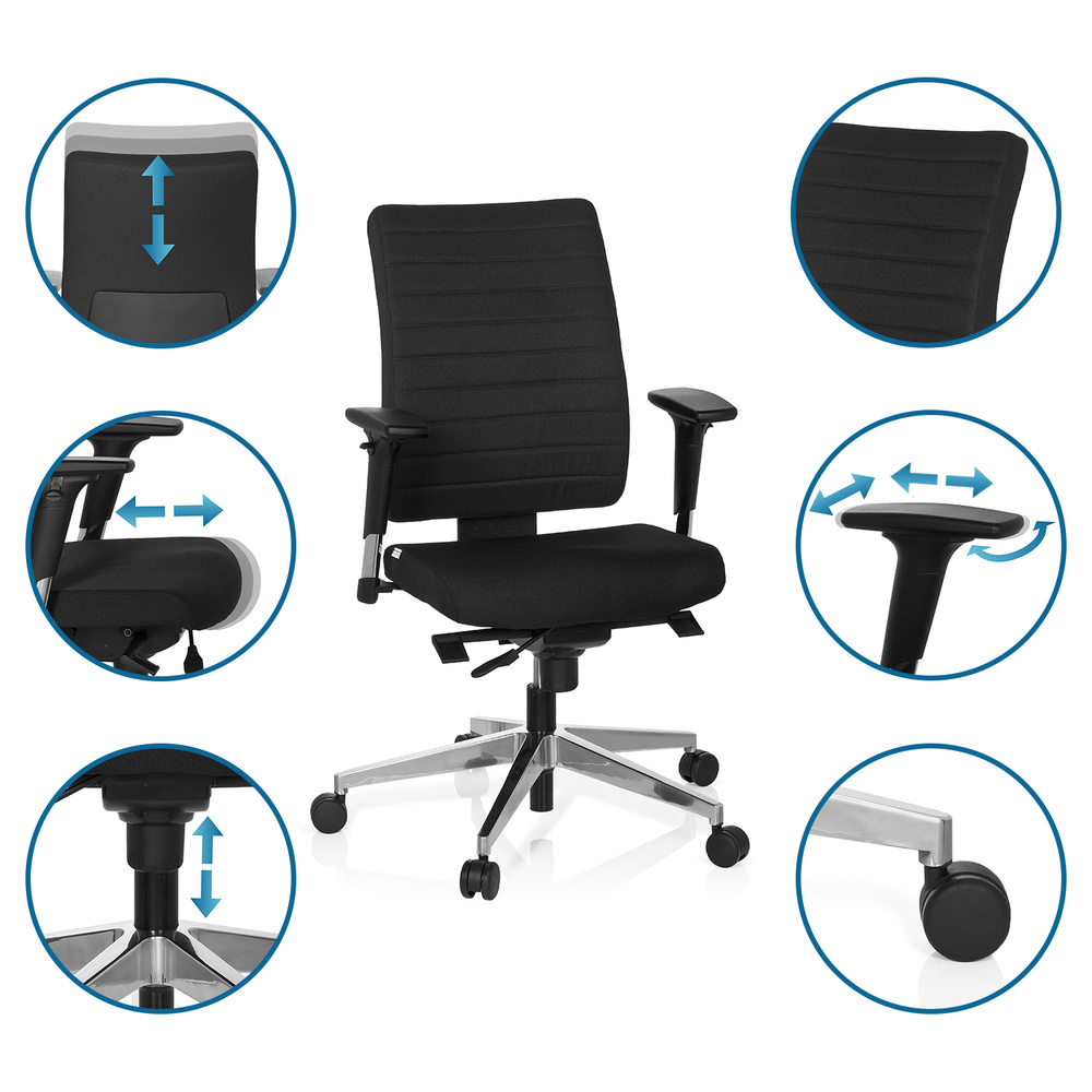 Hjh Office Bürostuhl Drehstuhl Sitzmöbel Pro Tec 350 Schwarz Siehe Text/Foto B-Ware - 4260284087678