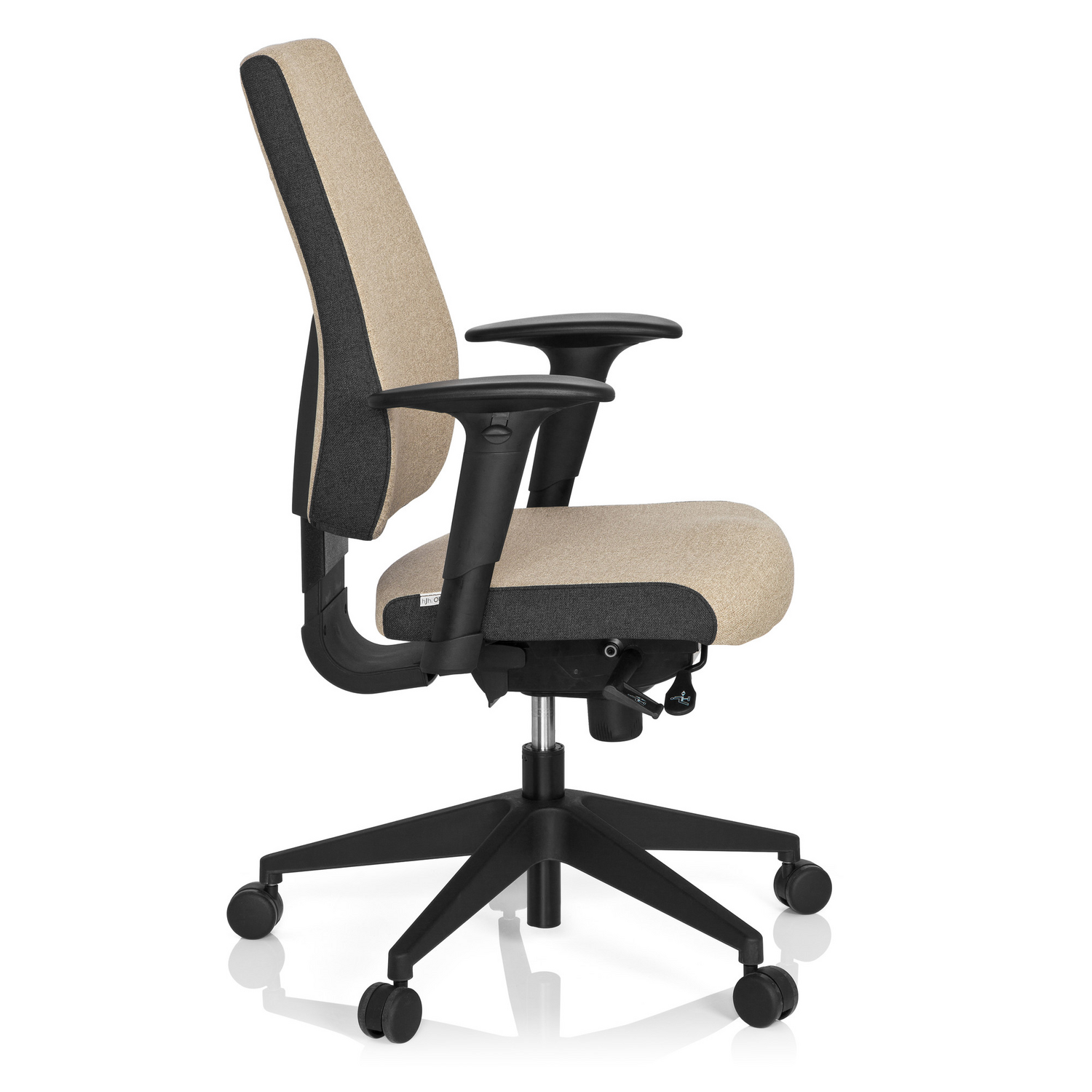 B-Ware Hjh Office Bürostuhl Stuhl Pro Tec 500 Stoff Dunkelgrau Beige Höhenverstellbar - 4260354050922