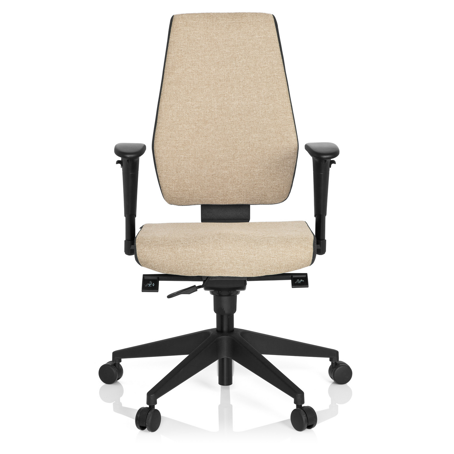 B-Ware Hjh Office Bürostuhl Stuhl Pro Tec 500 Stoff Dunkelgrau Beige Höhenverstellbar - 4260354050922