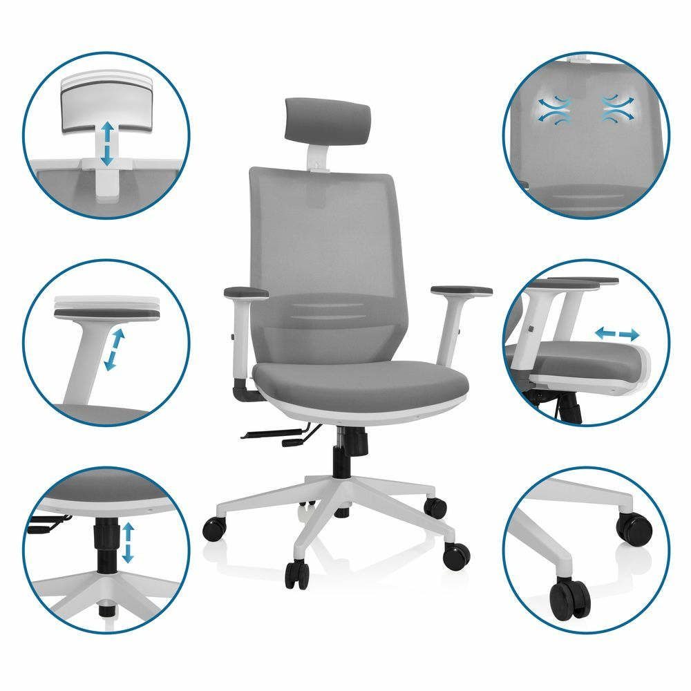 B-Ware Hjh Office Profondo Pro W Profi Bürostuhl Grau Drehstuhl Arbeitsstuhl Stuhl B550 - 4064323028031