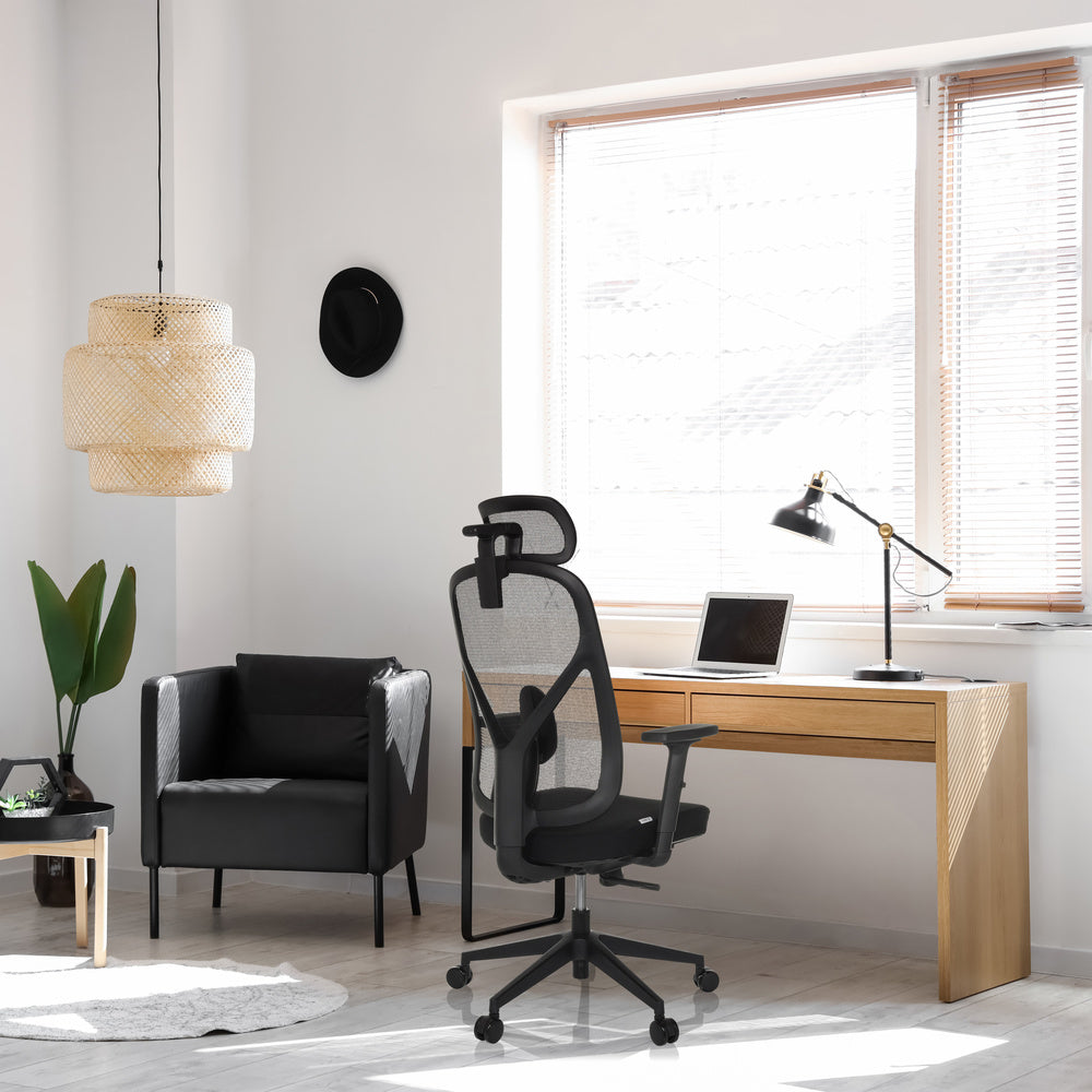 Bürostuhl Drehstuhl RALOO ECO Sitz Stoff Rücken Netz schwarz hjh OFFICE Stuhl - 4064323039068