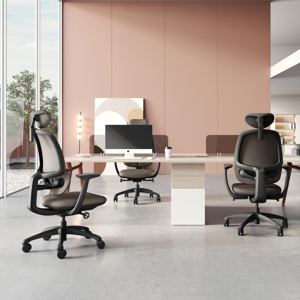 Hjh Office Bürostuhl Drehstuhl Netzstoff Grau Lordosenstütze Synchronmechanik B-Ware - 4064323038429