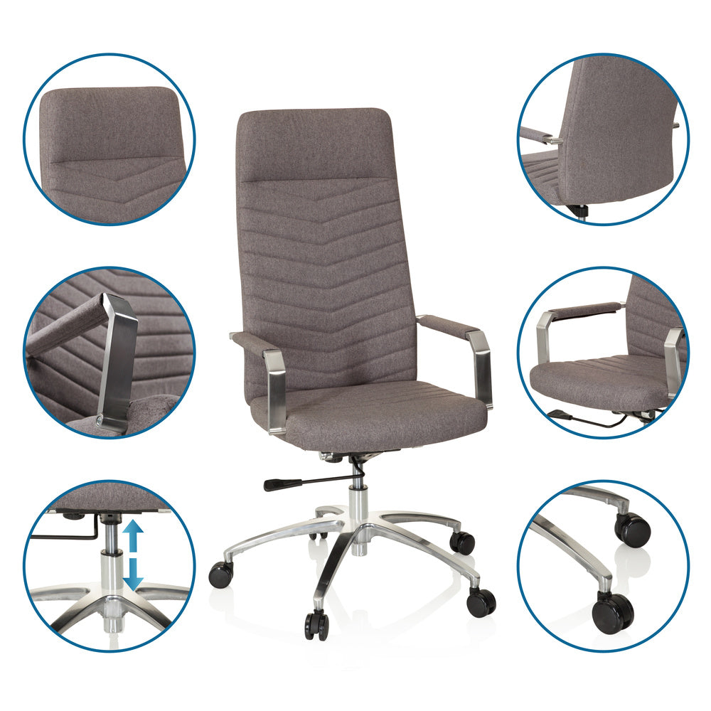 hjh OFFICE Bürostuhl Drehstuhl SARANTO PLUS dunkelgrau SIEHE TEXT/FOTO - 4251084675905