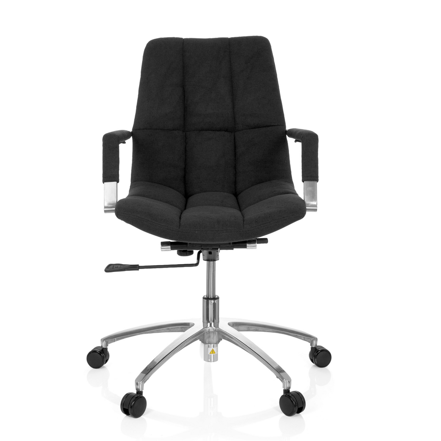 Hjh Office Bürostuhl Drehstuhl Saranto Stuhl Stoff Schwarz Armlehnen Rollen B-Ware - 4251084658304