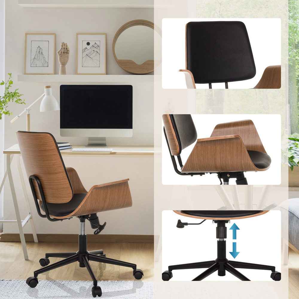 B-Ware Hjh Living Bürostuhl Drehstuhl Stuhl Cenca Ii Kunstleder Teak Siehe Text/Foto - 4064323039051