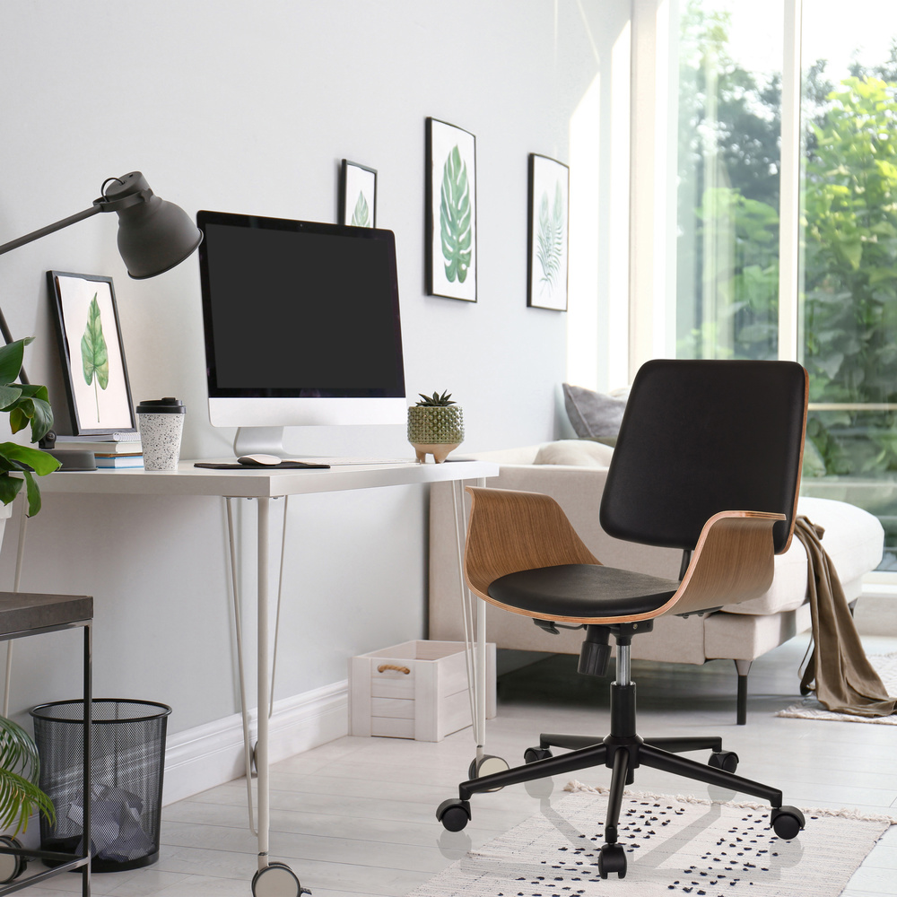 B-Ware Hjh Living Bürostuhl Drehstuhl Stuhl Cenca Ii Kunstleder Teak Siehe Text/Foto - 4064323039051
