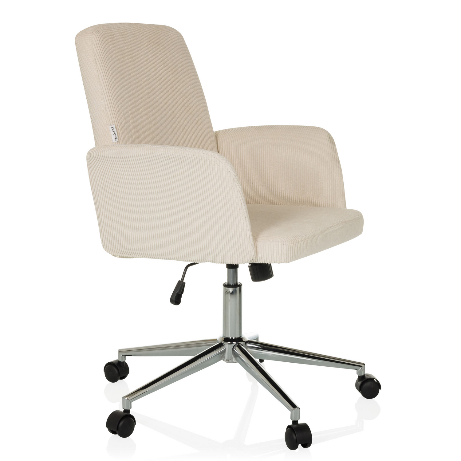 B-Ware Hjh Office Bürostuhl Drehstuhl Schalenstuhl Solao Cord Stoff Beige Home Office - 4064323038535