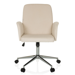 B-Ware Hjh Office Bürostuhl Drehstuhl Schalenstuhl Solao Cord Stoff Beige Home Office