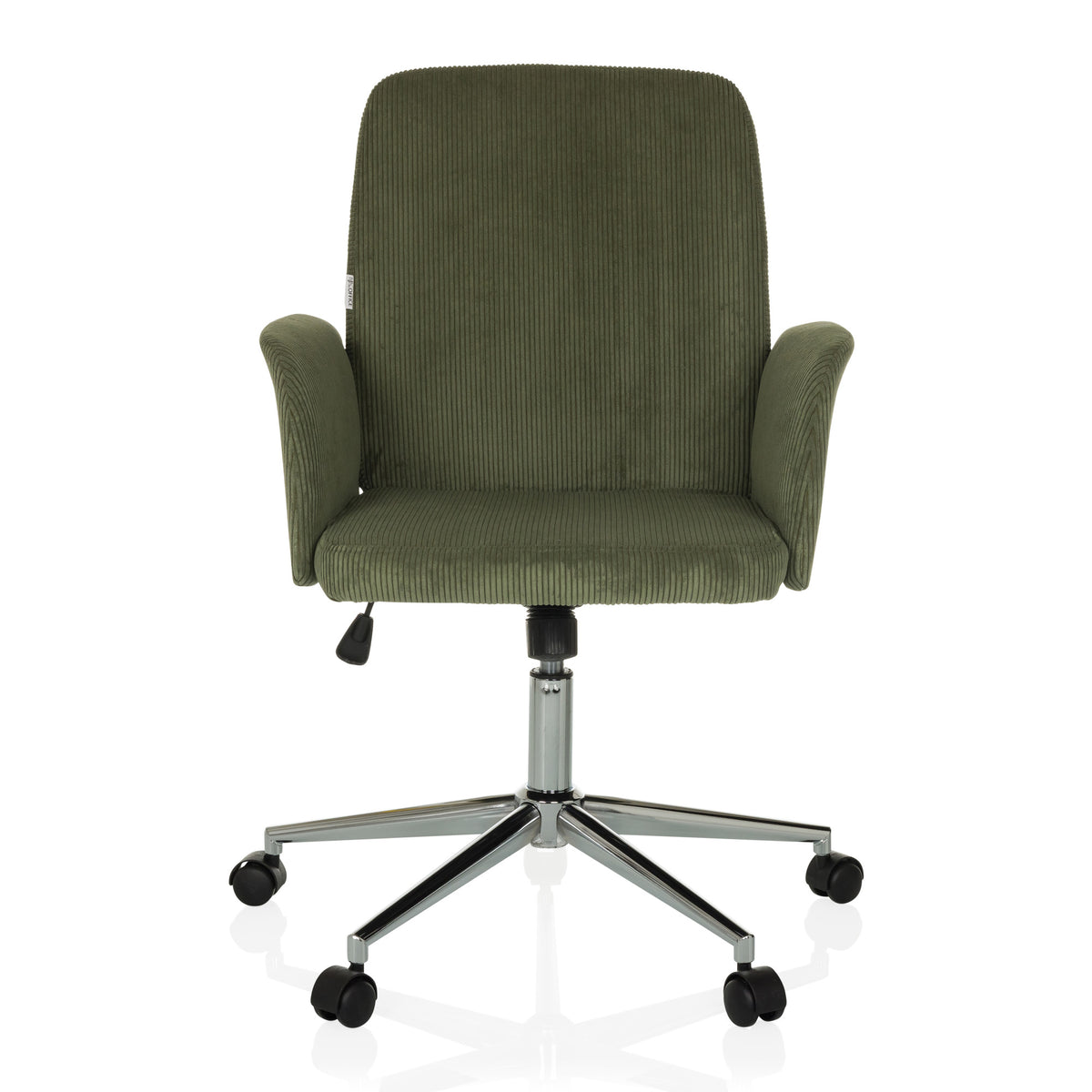 hjh OFFICE Bürostuhl Drehstuhl Schalenstuhl SOLAO CORD Stoff dunkelgrün - 4064323038559