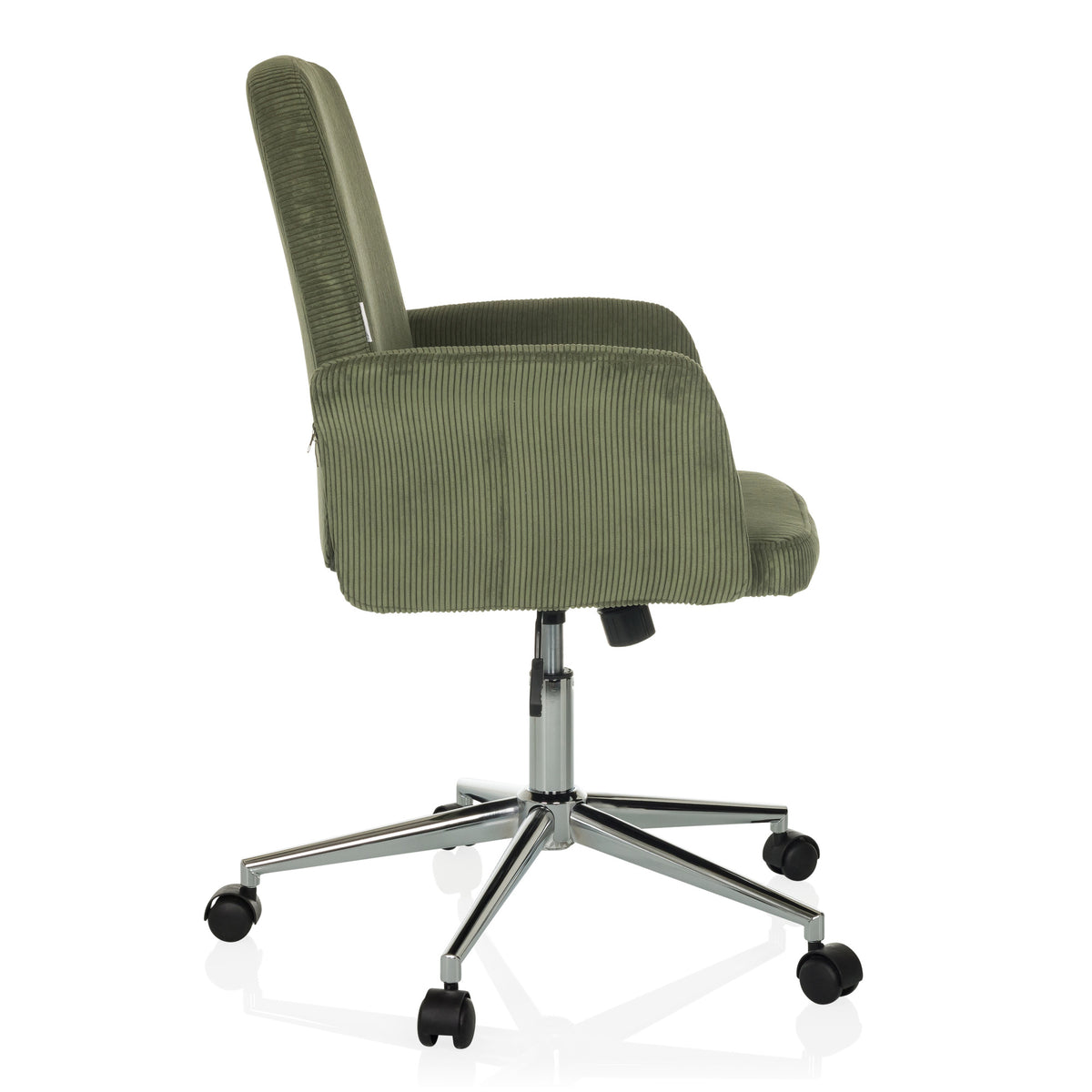 hjh OFFICE Bürostuhl Drehstuhl Schalenstuhl SOLAO CORD Stoff dunkelgrün - 4064323038559