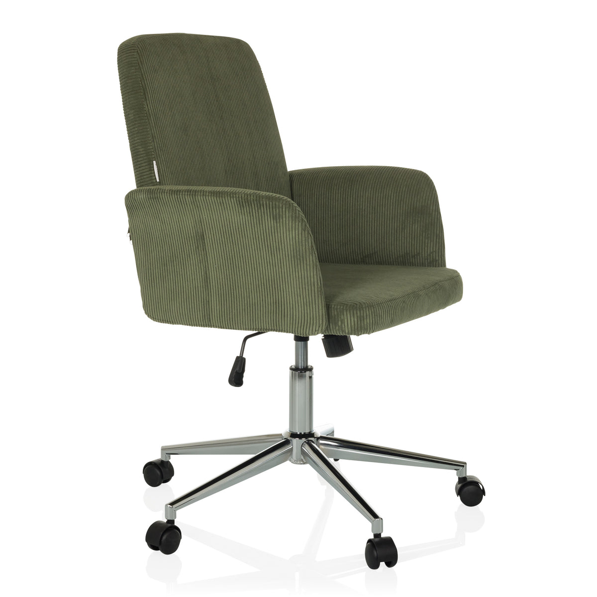 hjh OFFICE Bürostuhl Drehstuhl Schalenstuhl SOLAO CORD Stoff dunkelgrün - 4064323038559