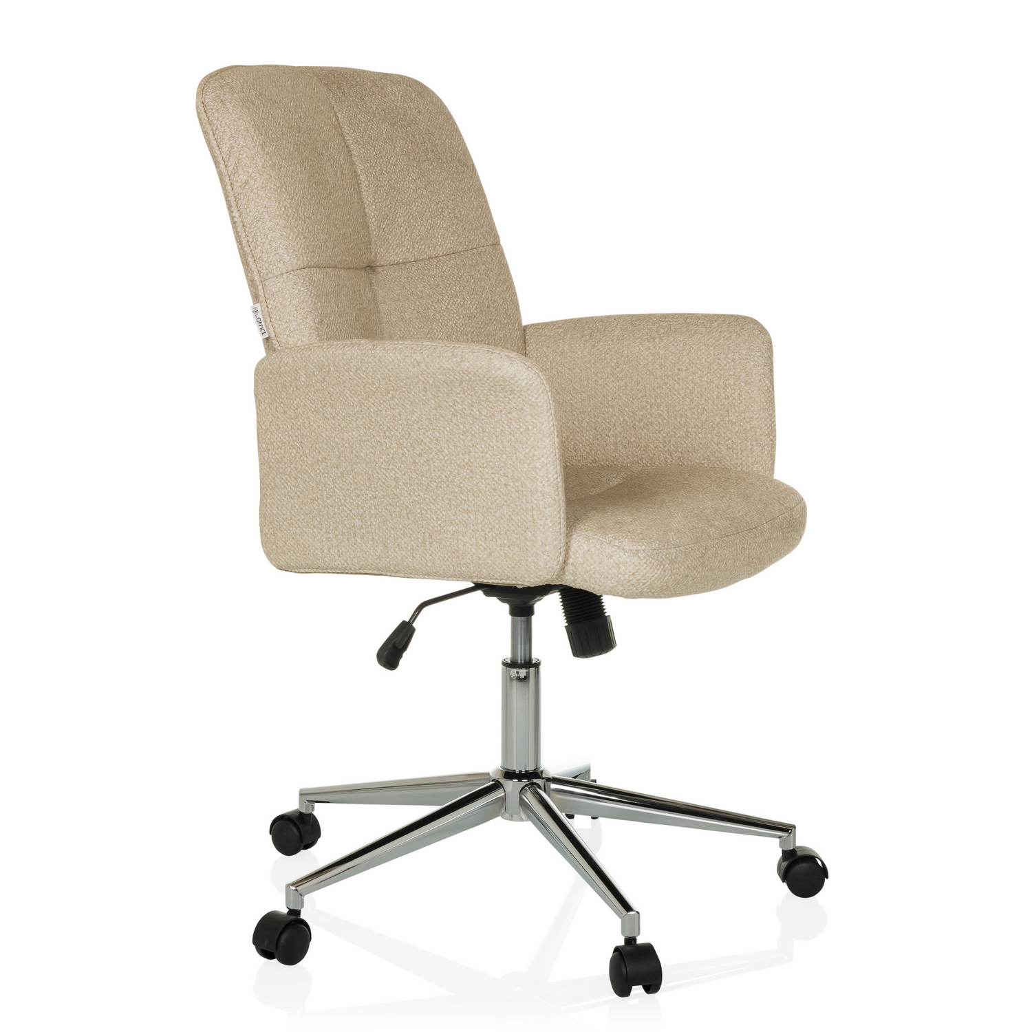 Hjh Office Bürostuhl Drehstuhl Schalenstuhl Home Office Stoff Beige Armlehnen B-Ware - 4064323038573