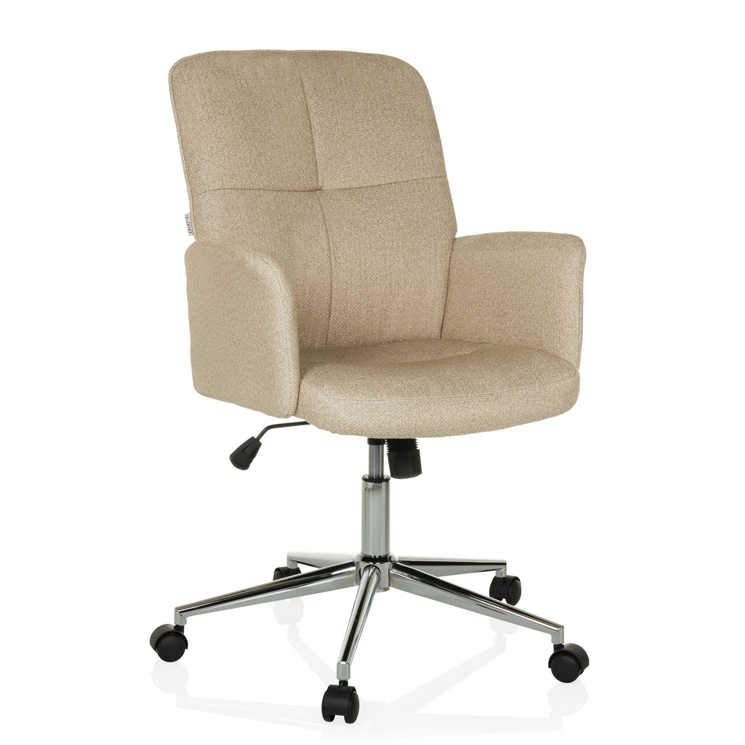 Hjh Office Bürostuhl Drehstuhl Schalenstuhl Home Office Stoff Beige Armlehnen B-Ware - 4064323038573