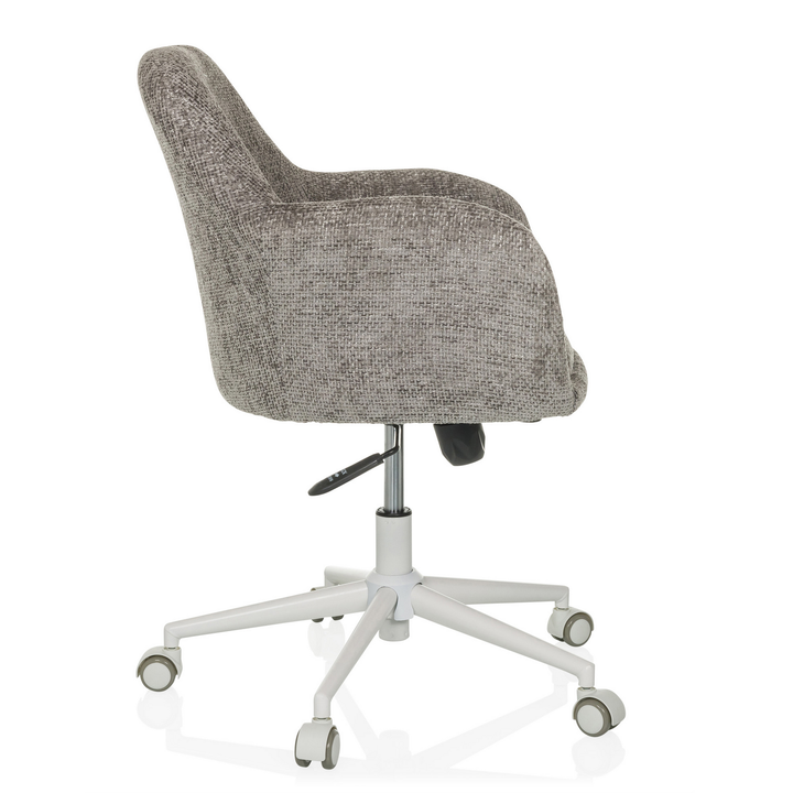 Hjh Living Bürostuhl Drehstuhl Home Office Stuhl Bouclé Grau Höhenverstellbar B-Ware