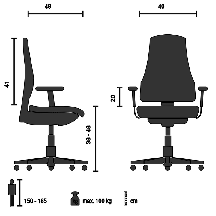 Hjh Living Bürostuhl Drehstuhl Home Office Stuhl Bouclé Grau Höhenverstellbar B-Ware