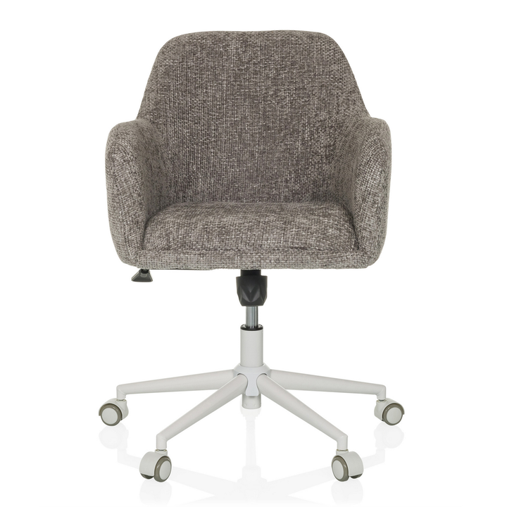 Hjh Living Bürostuhl Drehstuhl Home Office Stuhl Bouclé Grau Höhenverstellbar B-Ware