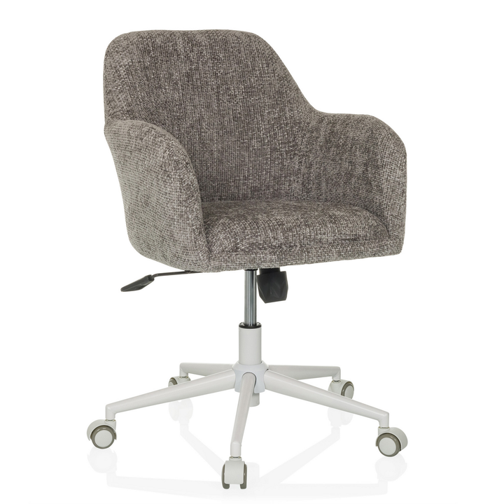 Hjh Living Bürostuhl Drehstuhl Home Office Stuhl Bouclé Grau Höhenverstellbar B-Ware