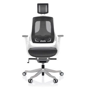 B-Ware hjh OFFICE Bürostuhl Drehstuhl SPEKTRE Netzstoff Grau Armlehnen