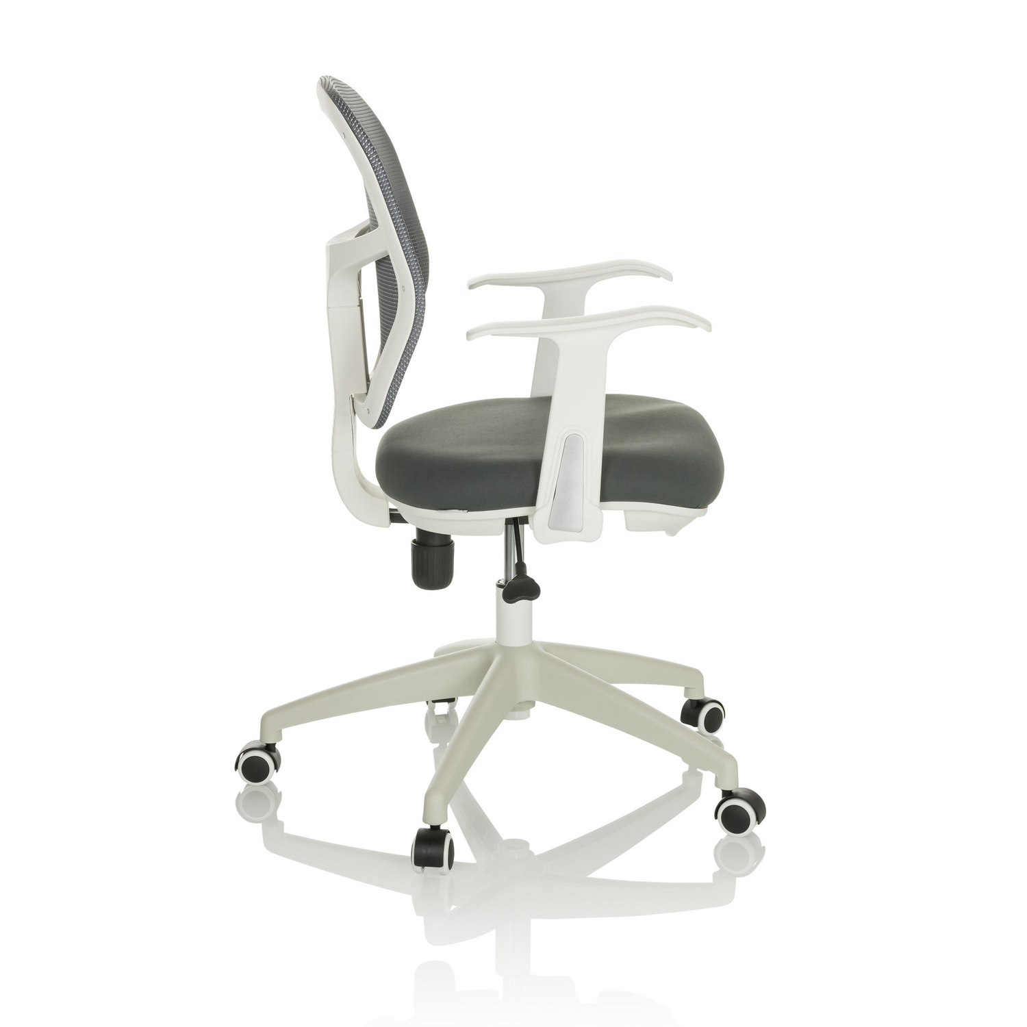Hjh Office Bürostuhl Drehstuhl Schreibtischstuhl Netzstoff Stoff Armlehne Grau B-Ware - 4064323028529