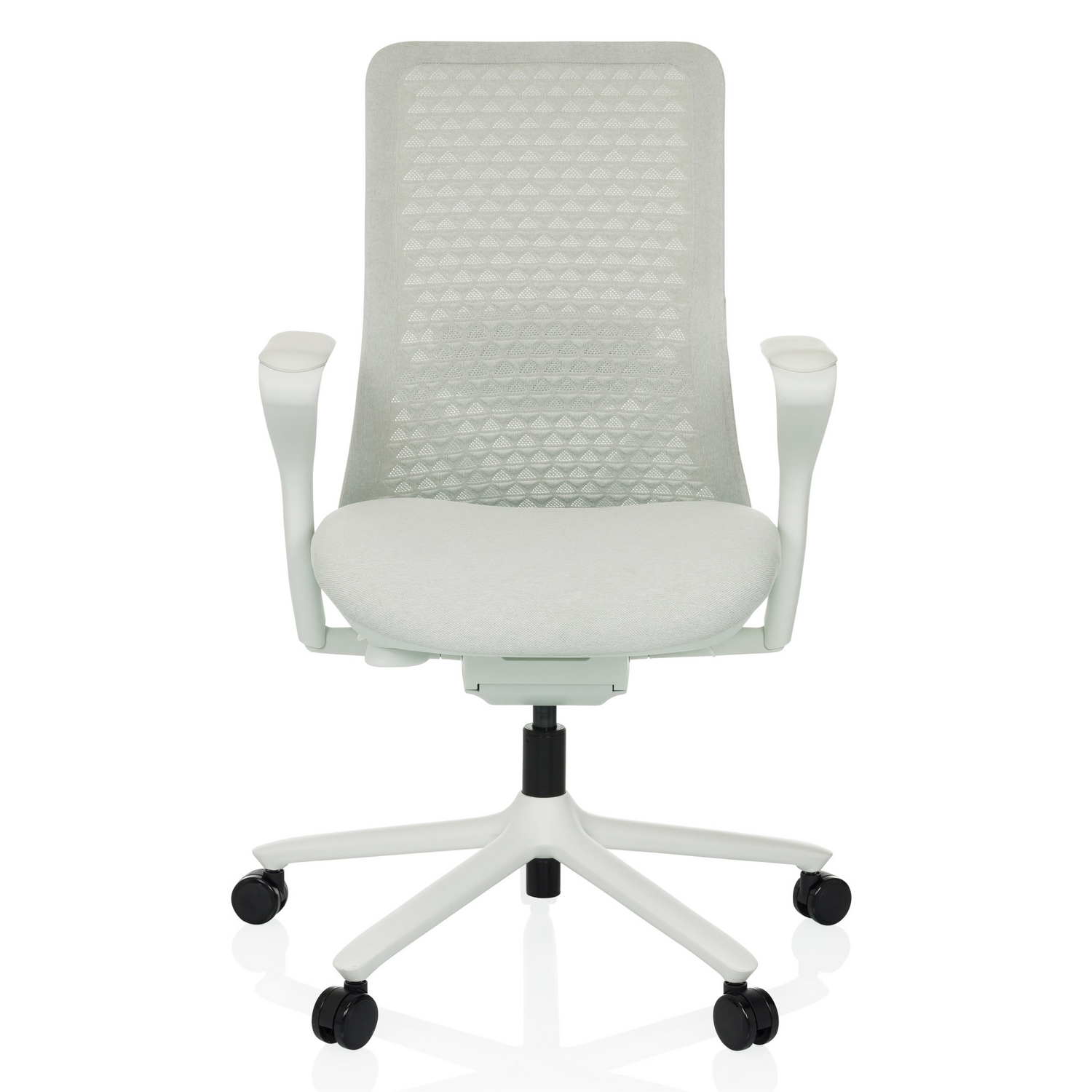 B-Ware Hjh Office Bürostuhl Drehstuhl Vervio Stuhl Weiß 3 D Netzstoff Sitz Polyester - 4064323045519