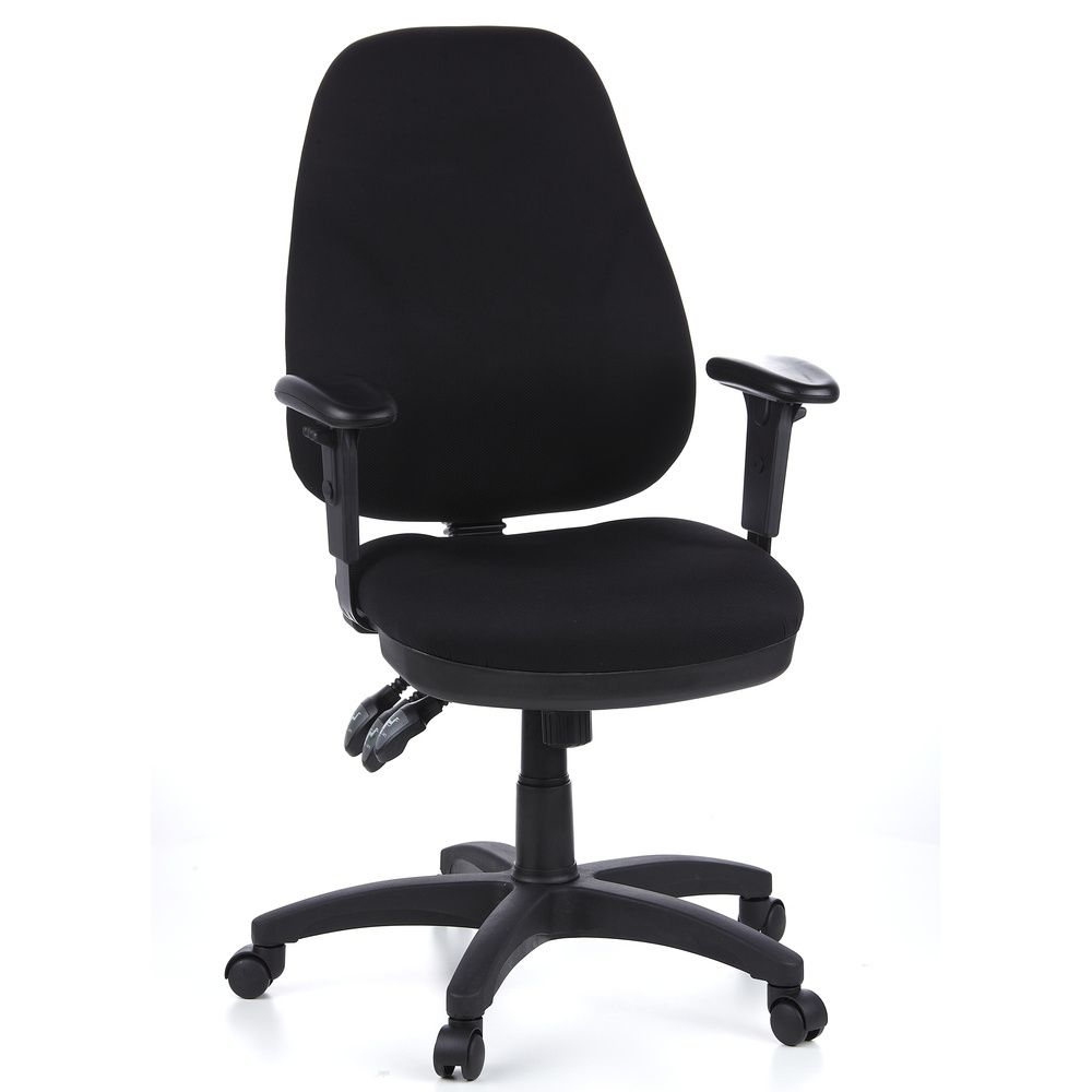 hjh OFFICE Bürostuhl Drehstuhl Chefsessel Computerstuhl ZENIT PRO Stoff schwarz - 4260182550427