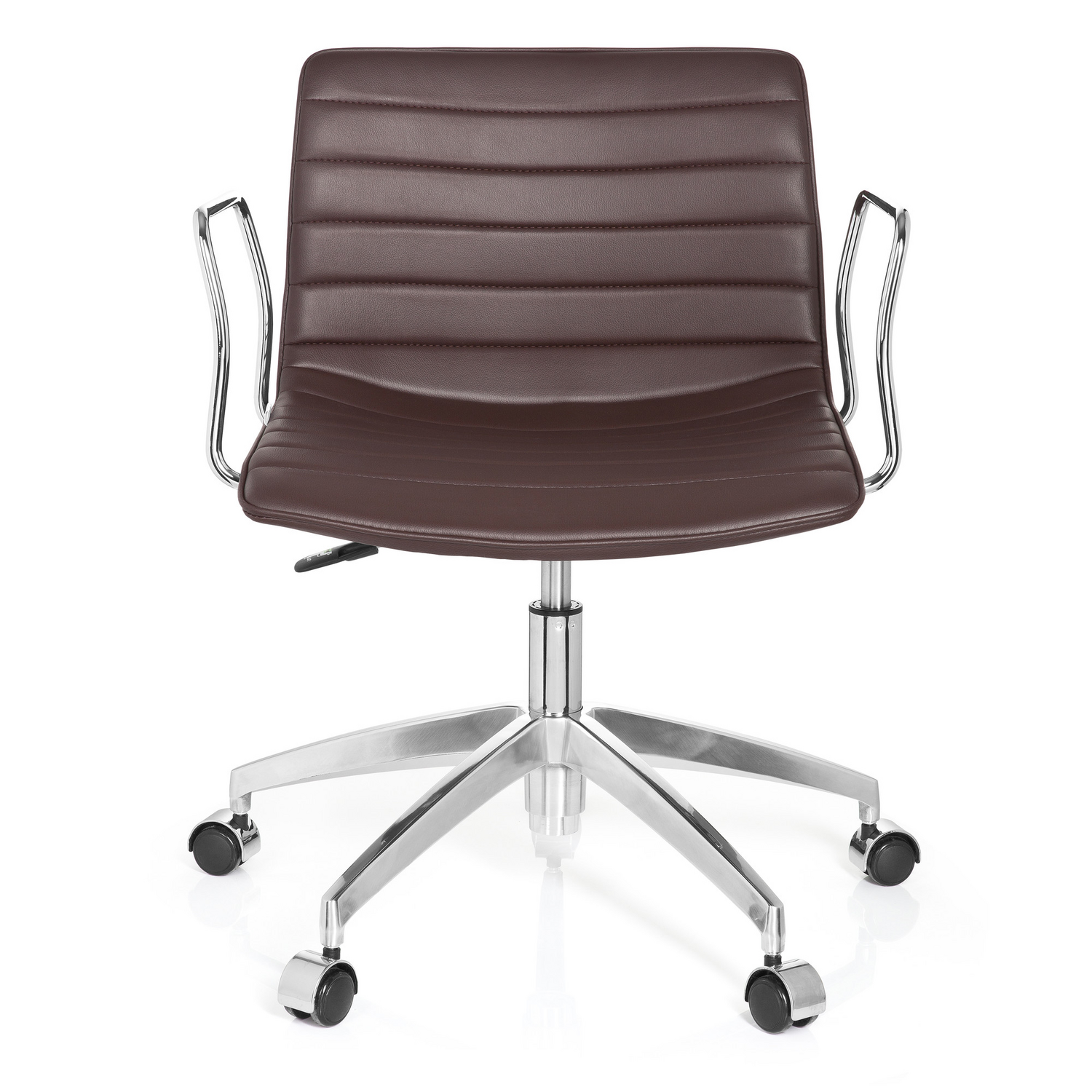 Hjh Office Bürostuhl Sitzmöbel Home Office Kunstleder Braun Designarmlehnen B-Ware - 4251084638764