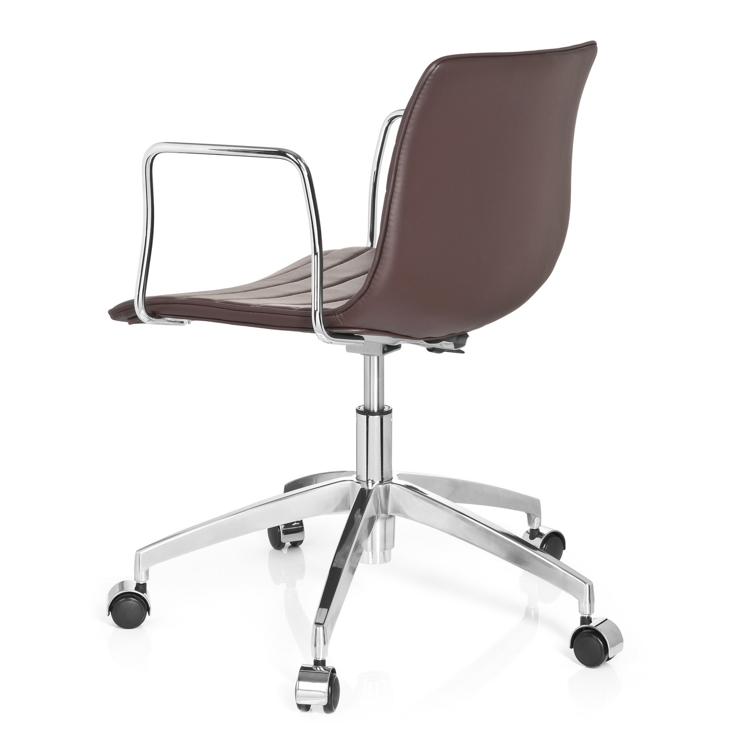 Hjh Office Bürostuhl Sitzmöbel Home Office Kunstleder Braun Designarmlehnen B-Ware - 4251084638764