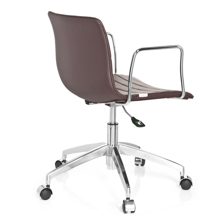 Hjh Office Bürostuhl Sitzmöbel Home Office Kunstleder Braun Designarmlehnen B-Ware - 4251084638764
