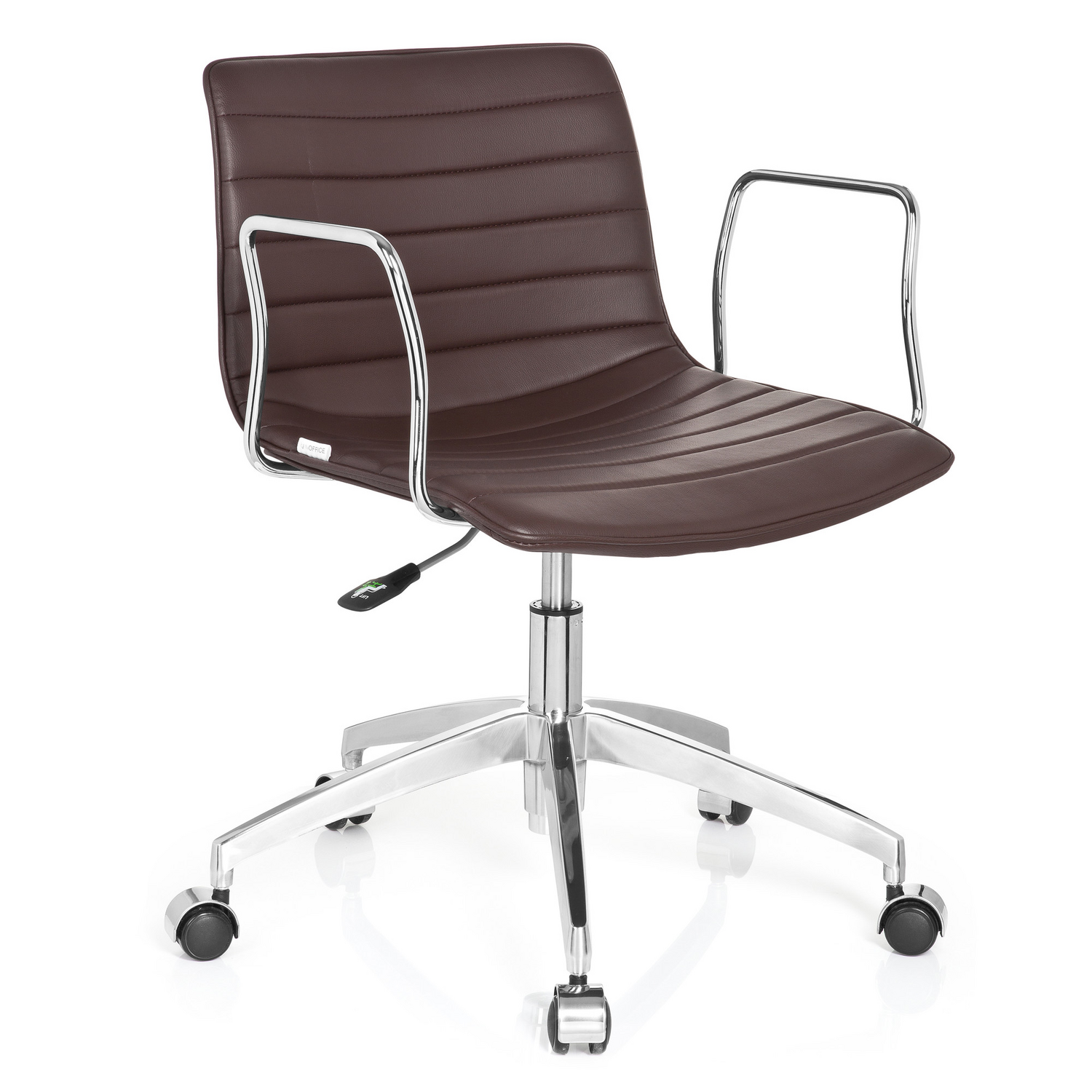 Hjh Office Bürostuhl Sitzmöbel Home Office Kunstleder Braun Designarmlehnen B-Ware - 4251084638764