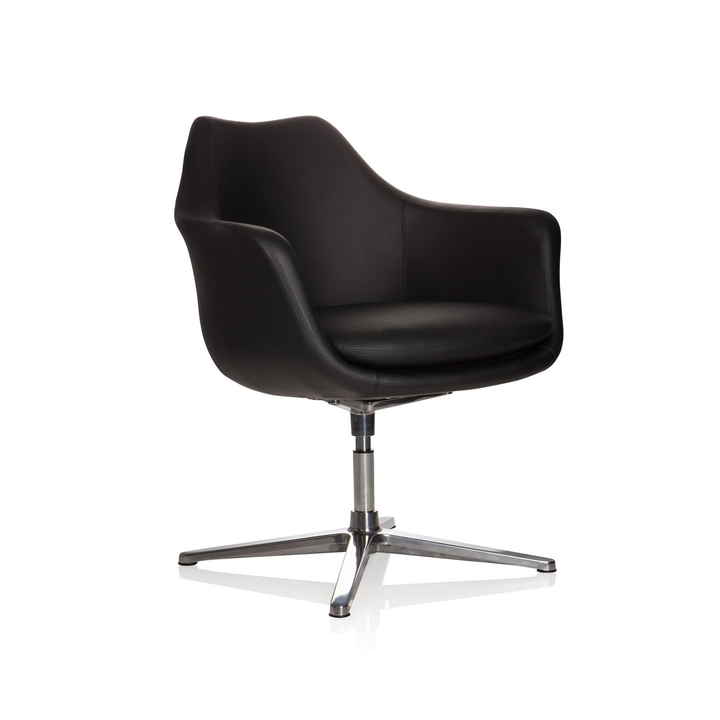 Hjh Office Bürostuhl Loungesessel Kunstleder Schwarz Position Return System B-Ware - 4251084664367