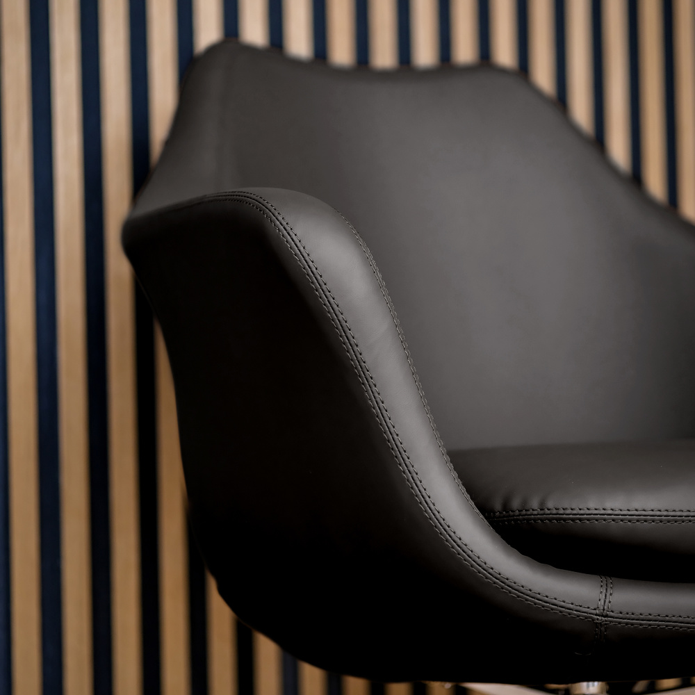 Hjh Office Bürostuhl Loungesessel Kunstleder Schwarz Position Return System B-Ware - 4251084664367