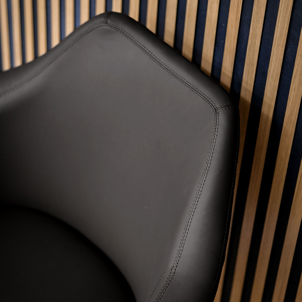 Hjh Office Bürostuhl Loungesessel Kunstleder Schwarz Position Return System B-Ware - 4251084664367